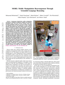 MORE: Mobile Manipulation Rearrangement Through Grounded Language Reasoning