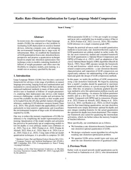 Radio: Rate-Distortion Optimization for Large Language Model Compression