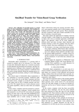Sim2Real Transfer for Vision-Based Grasp Verification