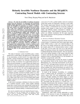 Robustly Invertible Nonlinear Dynamics and the BiLipREN: Contracting Neural Models with Contracting Inverses