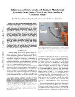 Fabrication and Characterization of Additively Manufactured Stretchable Strain Sensors Towards the Shape Sensing of Continuum Robots