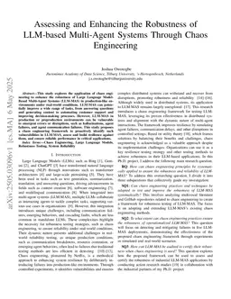 Assessing and Enhancing the Robustness of LLM-based Multi-Agent Systems Through Chaos Engineering