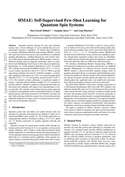 HMAE: Self-Supervised Few-Shot Learning for Quantum Spin Systems