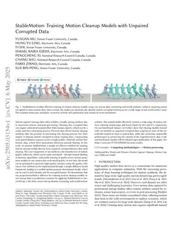 StableMotion: Training Motion Cleanup Models with Unpaired Corrupted Data