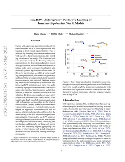 seq-JEPA: Autoregressive Predictive Learning of Invariant-Equivariant World Models