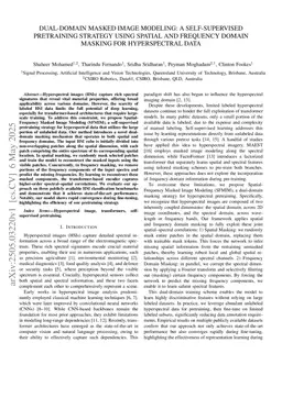 Dual-Domain Masked Image Modeling: A Self-Supervised Pretraining Strategy Using Spatial and Frequency Domain Masking for Hyperspectral Data