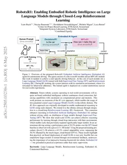 RobotxR1: Enabling Embodied Robotic Intelligence on Large Language Models through Closed-Loop Reinforcement Learning