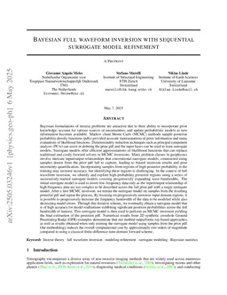 Bayesian full waveform inversion with sequential surrogate model refinement
