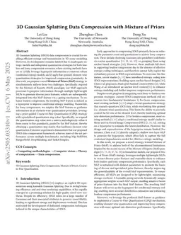 3D Gaussian Splatting Data Compression with Mixture of Priors