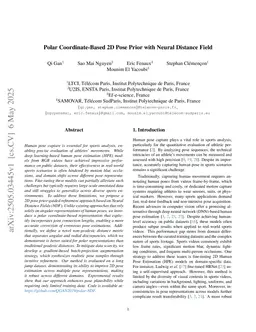 Polar Coordinate-Based 2D Pose Prior with Neural Distance Field
