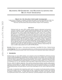 Blending 3D Geometry and Machine Learning for Multi-View Stereopsis