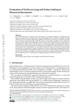 Evaluation of LLMs on Long-tail Entity Linking in Historical Documents
