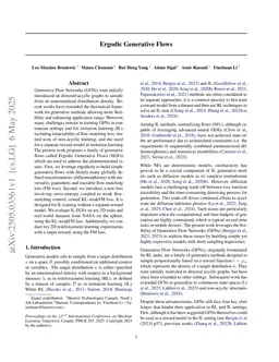 Ergodic Generative Flows