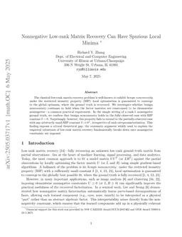 Nonnegative Low-rank Matrix Recovery Can Have Spurious Local Minima