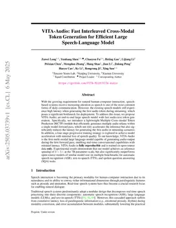 VITA-Audio: Fast Interleaved Cross-Modal Token Generation for Efficient Large Speech-Language Model