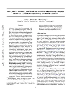 MoEQuant: Enhancing Quantization for Mixture-of-Experts Large Language Models via Expert-Balanced Sampling and Affinity Guidance