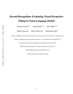 Beyond Recognition: Evaluating Visual Perspective Taking in Vision Language Models