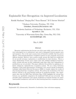 Explainable Face Recognition via Improved Localization