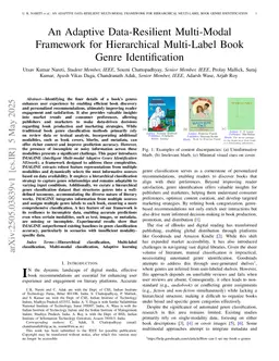 Adaptive Data-Resilient Multi-Modal Hierarchical Multi-Label Book Genre Identification