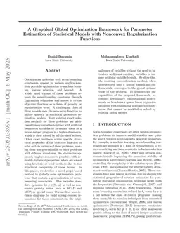 A Graphical Global Optimization Framework for Parameter Estimation of Statistical Models with Nonconvex Regularization Functions