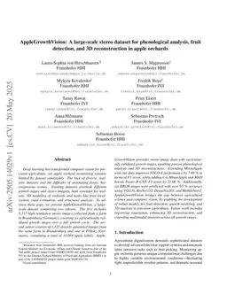 AppleGrowthVision: A large-scale stereo dataset for phenological analysis, fruit detection, and 3D reconstruction in apple orchards
