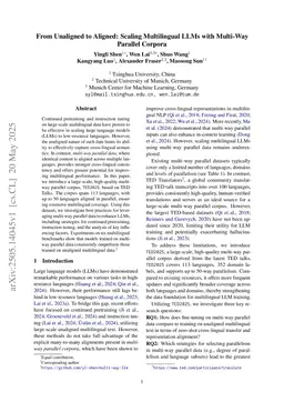 From Unaligned to Aligned: Scaling Multilingual LLMs with Multi-Way Parallel Corpora