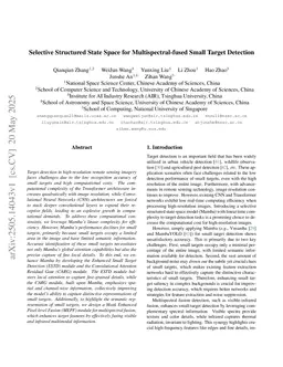 Selective Structured State Space for Multispectral-fused Small Target Detection