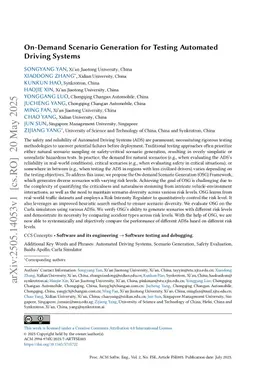 On-Demand Scenario Generation for Testing Automated Driving Systems