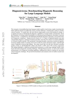 DiagnosisArena: Benchmarking Diagnostic Reasoning for Large Language Models