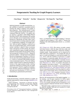 Nonparametric Teaching for Graph Property Learners