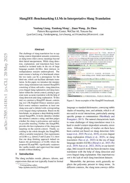 SlangDIT: Benchmarking LLMs in Interpretative Slang Translation