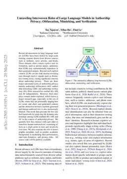 Unraveling Interwoven Roles of Large Language Models in Authorship Privacy: Obfuscation, Mimicking, and Verification