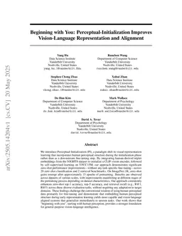 Beginning with You: Perceptual-Initialization Improves Vision-Language Representation and Alignment