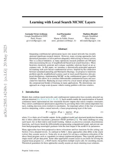 Learning with Local Search MCMC Layers