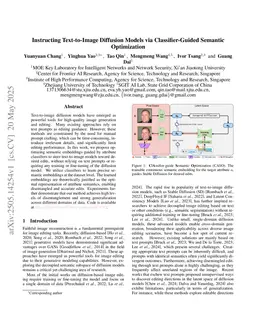 Instructing Text-to-Image Diffusion Models via Classifier-Guided Semantic Optimization