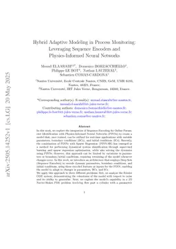 Hybrid Adaptive Modeling in Process Monitoring: Leveraging Sequence Encoders and Physics-Informed Neural Networks