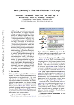 Think-J: Learning to Think for Generative LLM-as-a-Judge