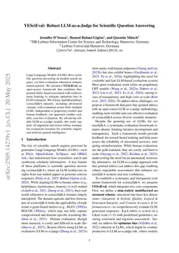 YESciEval: Robust LLM-as-a-Judge for Scientific Question Answering