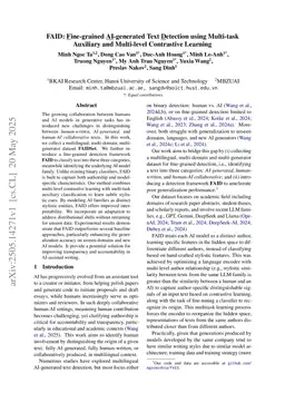 FAID: Fine-Grained AI-Generated Text Detection Using Multi-Task Auxiliary and Multi-Level Contrastive Learning