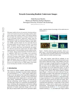Towards Generating Realistic Underwater Images