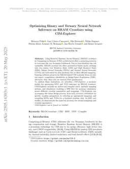 Optimizing Binary and Ternary Neural Network Inference on RRAM Crossbars using CIM-Explorer