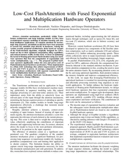 Low-Cost FlashAttention with Fused Exponential and Multiplication Hardware Operators