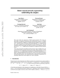 Better Neural Network Expressivity: Subdividing the Simplex