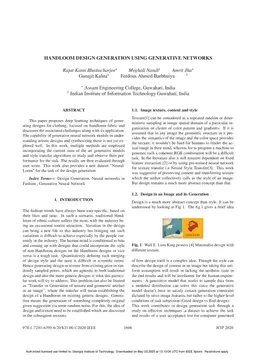 Handloom Design Generation Using Generative Networks