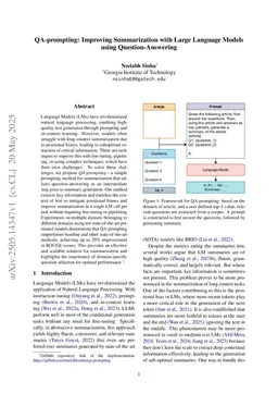 QA-prompting: Improving Summarization with Large Language Models using Question-Answering
