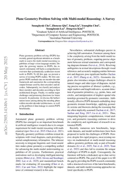 Plane Geometry Problem Solving with Multi-modal Reasoning: A Survey