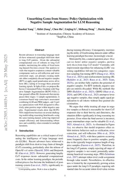 Unearthing Gems from Stones: Policy Optimization with Negative Sample Augmentation for LLM Reasoning