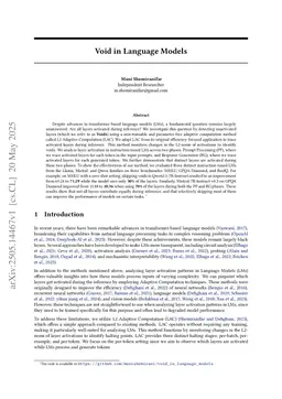 Void in Language Models