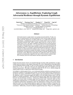 Adverseness vs. Equilibrium: Exploring Graph Adversarial Resilience through Dynamic Equilibrium