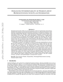 Enhancing Interpretability of Sparse Latent Representations with Class Information